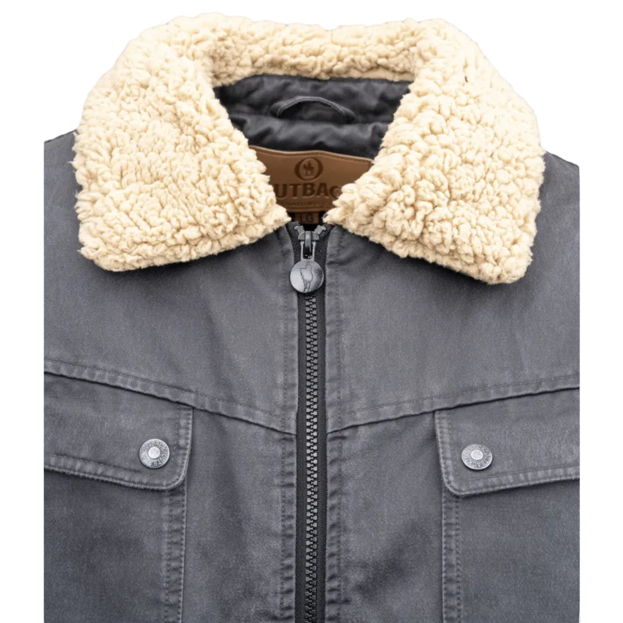Outback Trading Mens Ezra Aviator Jacket (29872) Iron [SD]