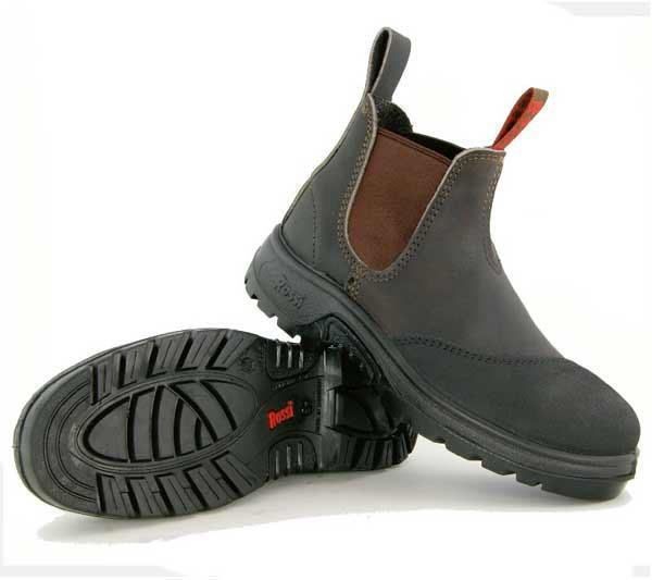 Rossi Mens Hercules Elastic Sided Safety Boots (795) Claret