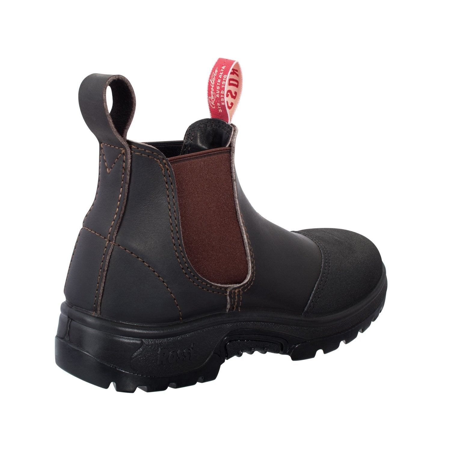 Rossi Mens Hercules Elastic Sided Safety Boots (795) Claret