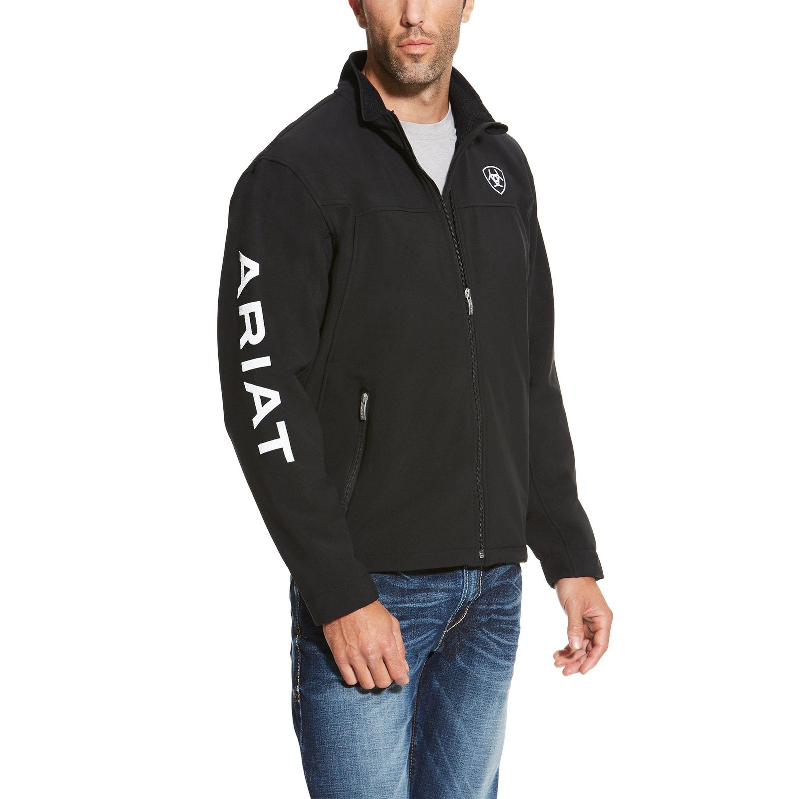 Ariat Mens New Team Softshell Jacket (10019279) Black [AD]