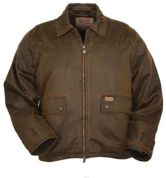 Outback Trading Mens Landsman Oilskin Jacket (2801) Brown