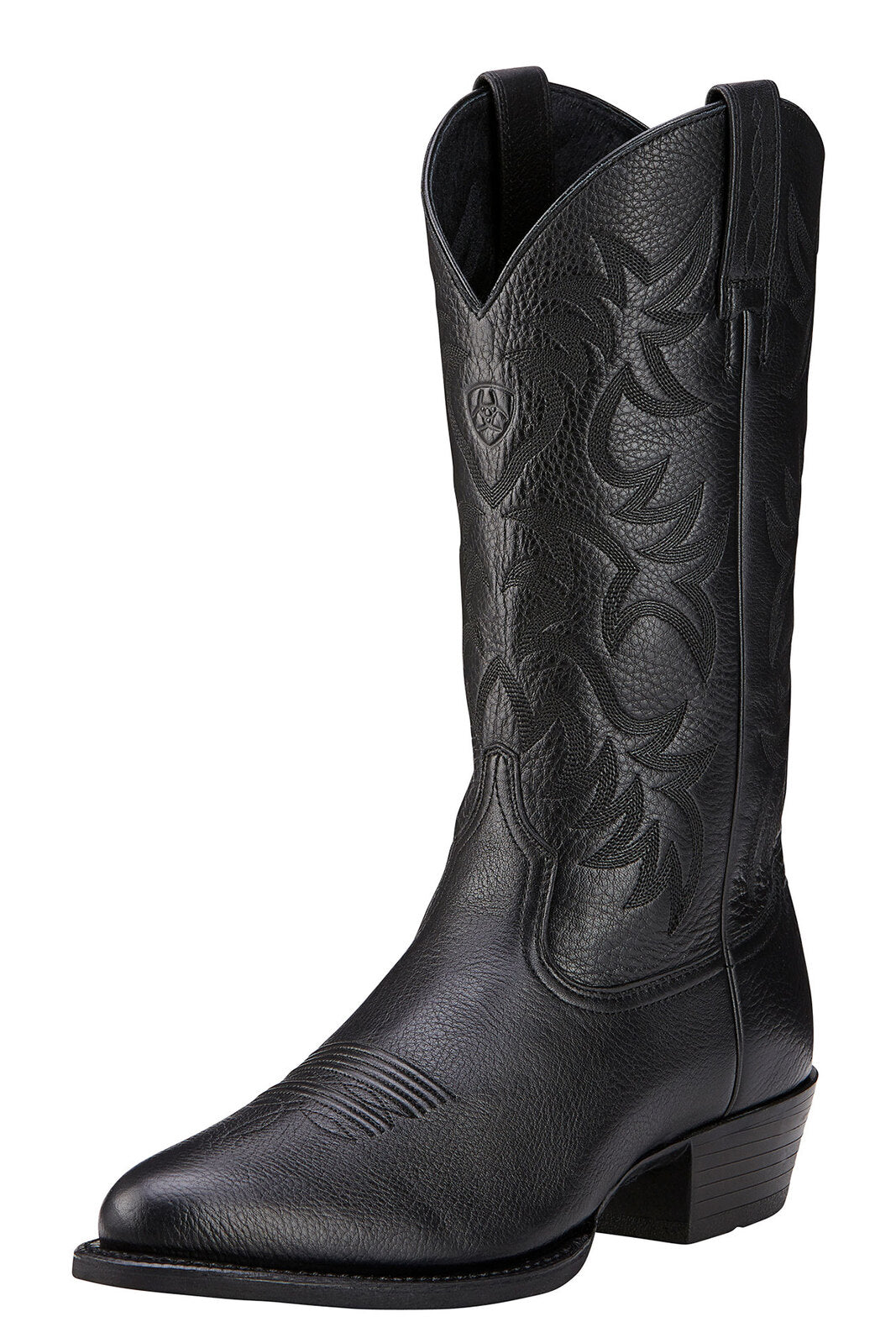 Ariat Mens Heritage R-Toe Western Boots (10002218) Black Deertan