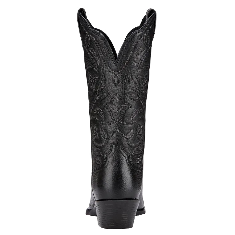 Ariat Womens Heritage R-Toe Western Boots (10001037) Black Deertan