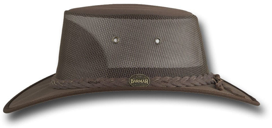 Barmah Canvas Drover Hat (1057BR) Brown
