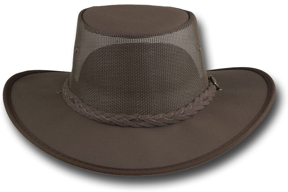 Barmah Canvas Drover Hat (1057BR) Brown
