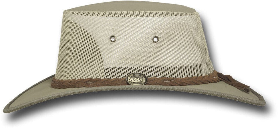 Barmah Canvas Drover Hat (1057KH) Khaki