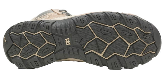 CAT Mens Argon Hi Zip Sided Steel Toe Boots (P725325) Taupe [SD]