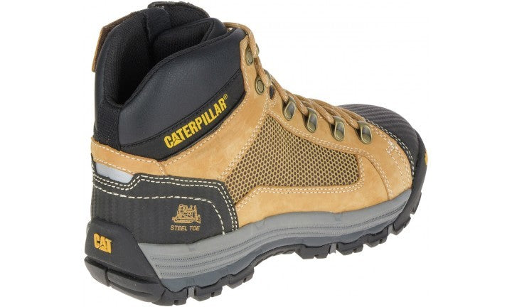 CAT Mens Convex Zip Sided Safety Boots (P720053) Honey