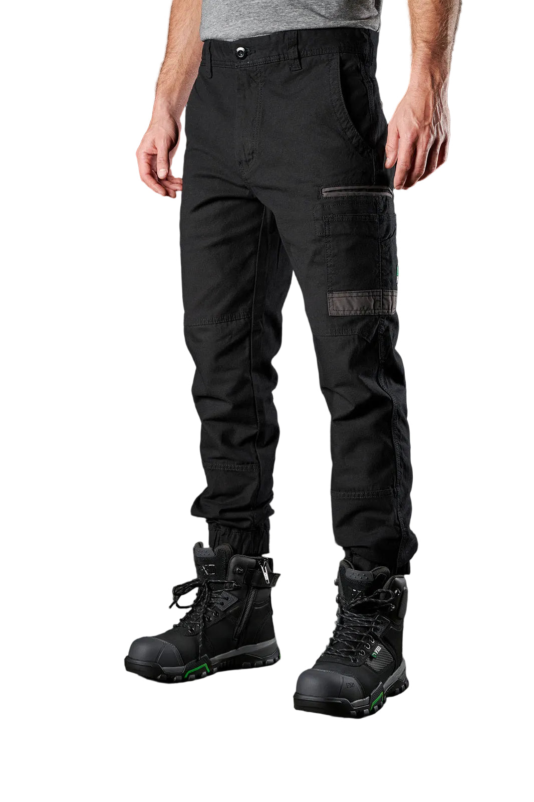 FXD Mens WP-4 Stretch Cuffed Work Pants (FX01616003) Black