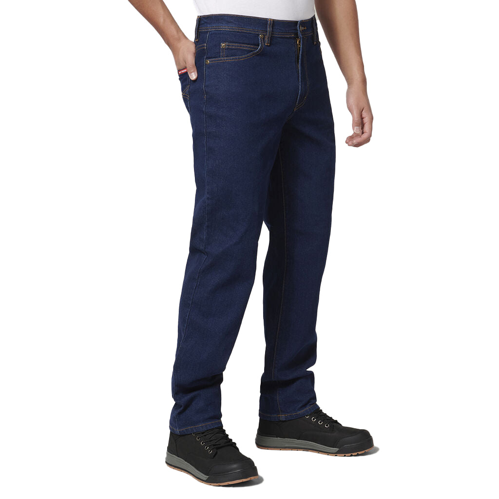Hard Yakka Mens Stretch Denim Jeans (Y44610) Navy [GD]