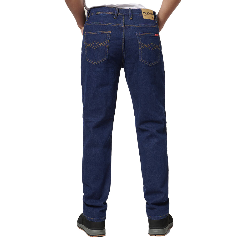 Hard Yakka Mens Stretch Denim Jeans (Y44610) Navy [GD]