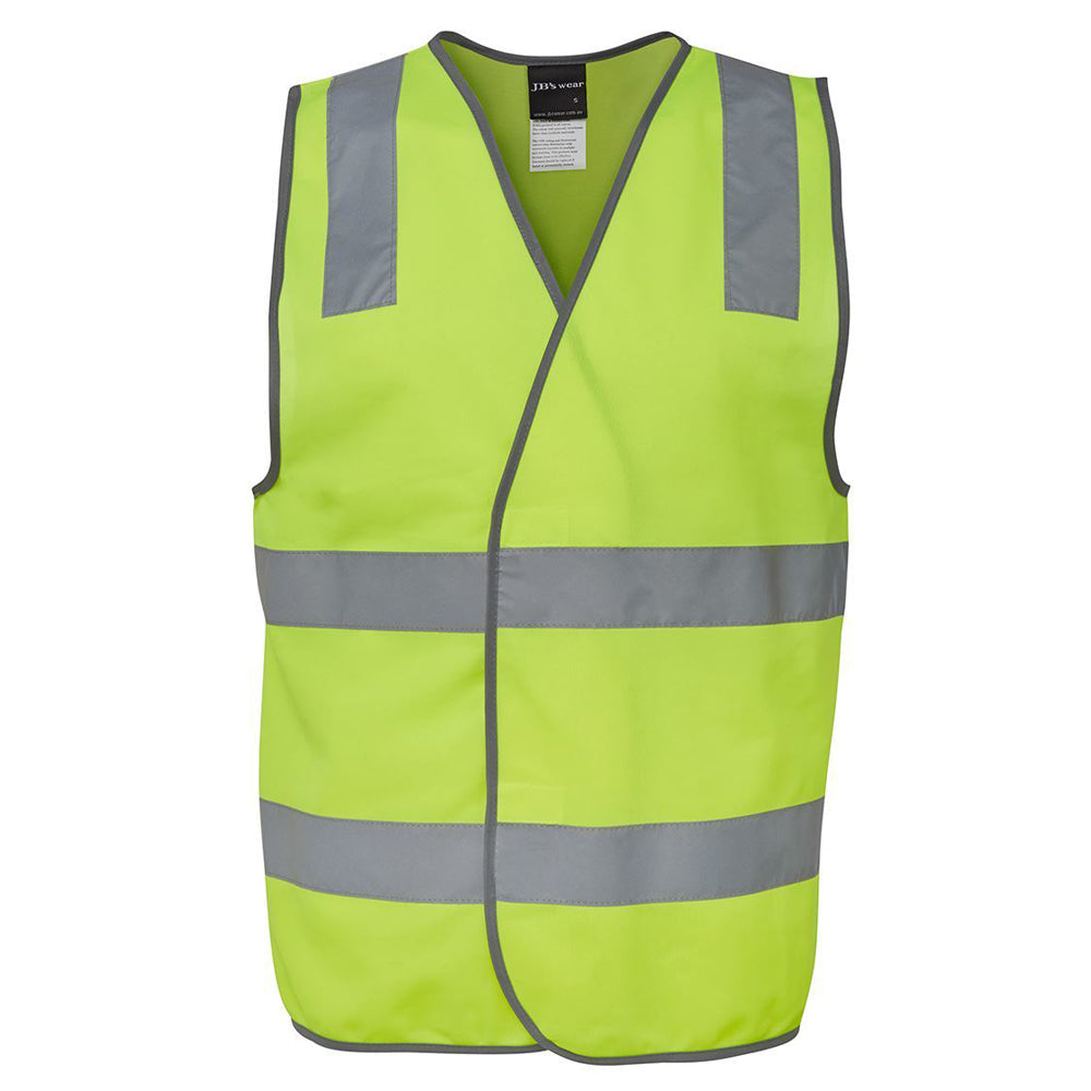 JB's Mens Hi Vis Safety Strip Vest (6DNSV) Lime [GD]