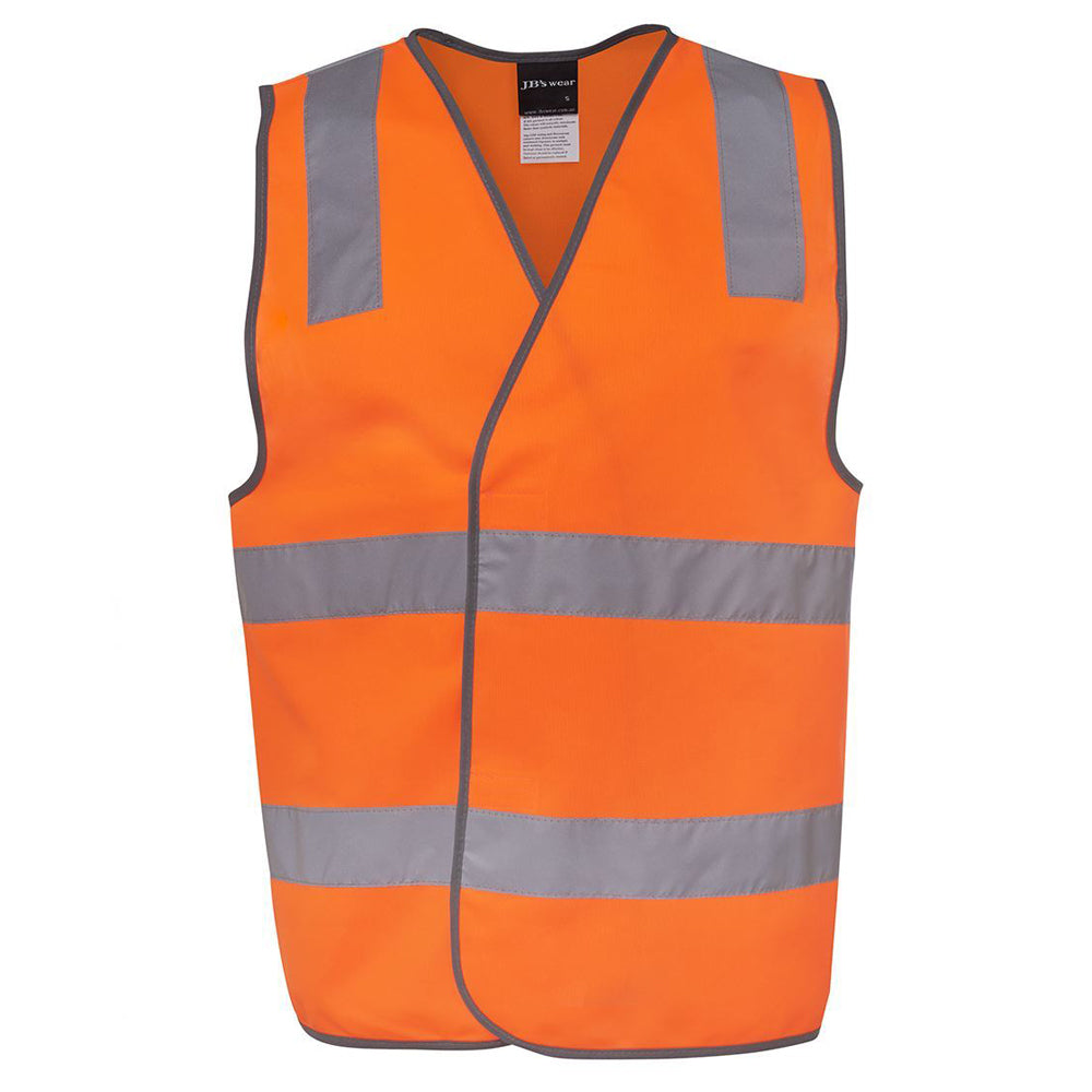 JB's Mens Hi Vis Safety Strip Vest (6DNSV) Orange [GD]