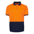 JB's Mens Hi Vis Traditional S/S Polo (6HVPS) Orange/Navy [GD]