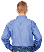 Just Country Boys Lachlan Half Button Work Shirt (30303) Blue