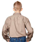 Just Country Boys Lachlan Half Button Work Shirt (30303) Brown
