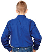 Just Country Boys Lachlan Half Button Work Shirt (30303) Cobalt