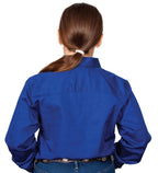 Just Country Girls Kenzie Half Button Work Shirt (60606) Cobalt