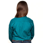 Just Country Girls Kenzie Half Button Work Shirt (60606) Forest Green