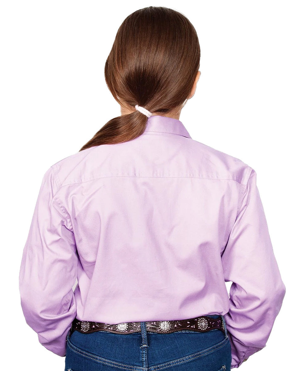 Just Country Girls Kenzie Half Button Work Shirt (60606) Orchid