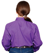 Just Country Girls Kenzie Half Button Work Shirt (60606) Purple