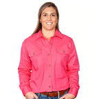 Just Country Womens Brooke Work Shirt (50502) Hot Pink