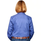 Just Country Womens Jahna Half Button Work Shirt (50505) Blue