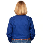 Just Country Womens Jahna Half Button Work Shirt (50505) Cobalt