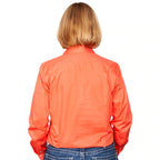 Just Country Womens Jahna Half Button Work Shirt (50505) Hot Coral