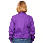 Just Country Womens Jahna Half Button Work Shirt (50505) Purple