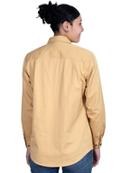 Just Country Womens Jahna L/S Half Button Work Shirt (50505SAN) Sand [SD]