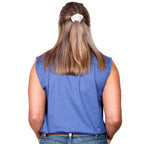 Just Country Womens Kerry Sleeveless Half Button Work Shirt (50503) Blue