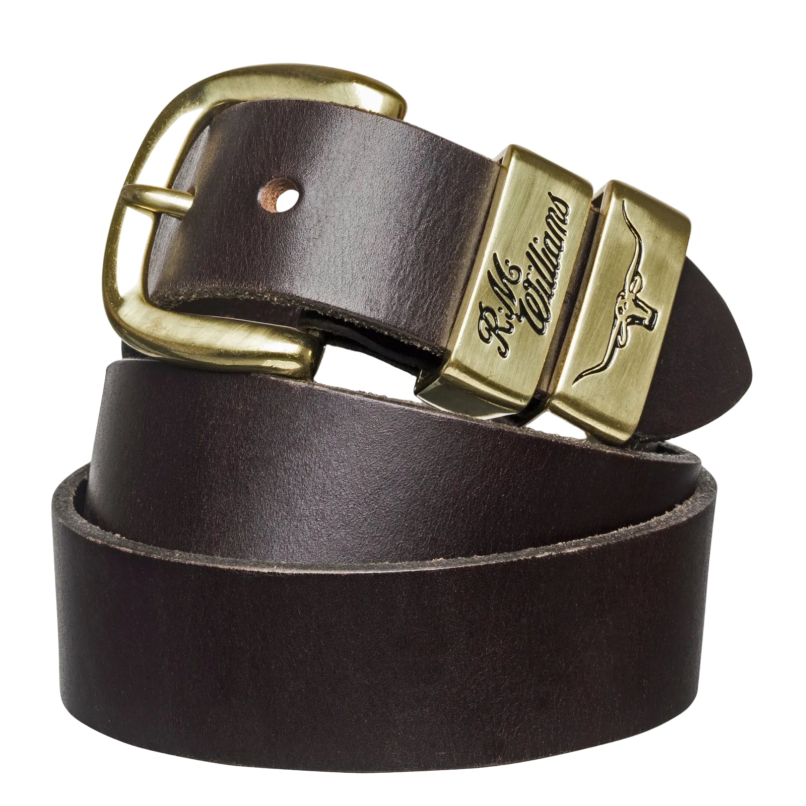 R.M.Williams Gold Buckle 1 1/2 Belt (CB444) Chestnut