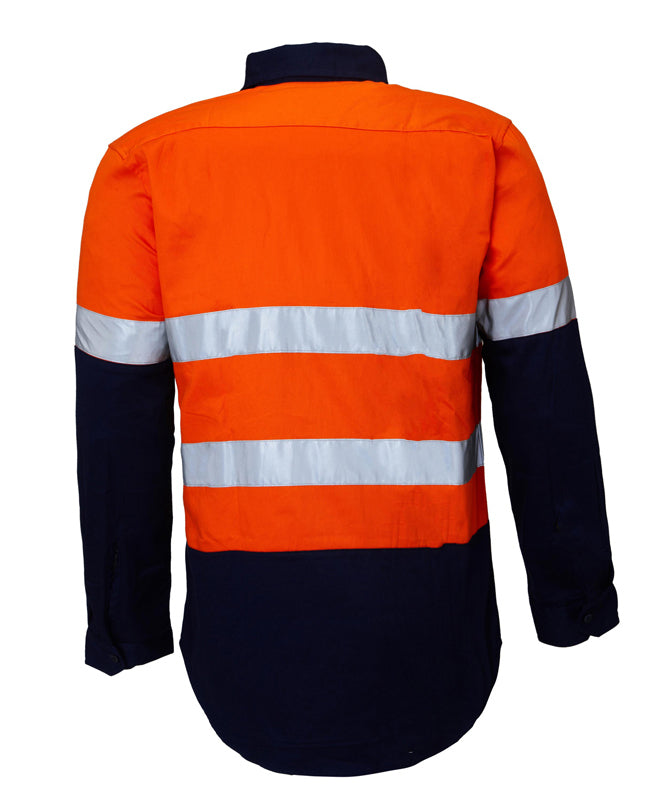 Ritemate Childrens Hi Vis Shirts with Tape (RM4050R) Orange/Navy