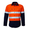 Ritemate Childrens Hi Vis Shirts with Tape (RM4050R) Orange/Navy
