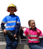 Ritemate Childrens Hi Vis Shirts with Tape (RM4050R) Blue/Navy