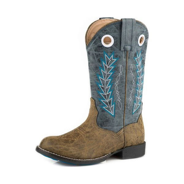 Roper Toddler Hole in the Wall Western Boots (17222001) Brown/Blue