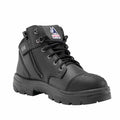 Steel Blue Mens Parkes Zip Safety Boots with Scuff Cap (312658) Black