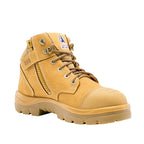 Steel Blue Mens Parkes Zip Safety Boots with Scuff Cap (312658) Wheat