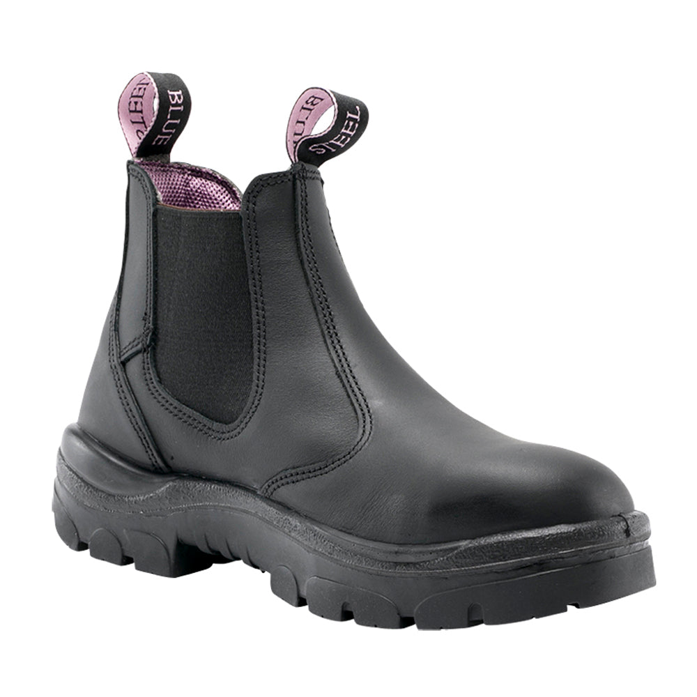 Steel Blue Womens Hobart Elastic Sided Safety Boots (512701) Black