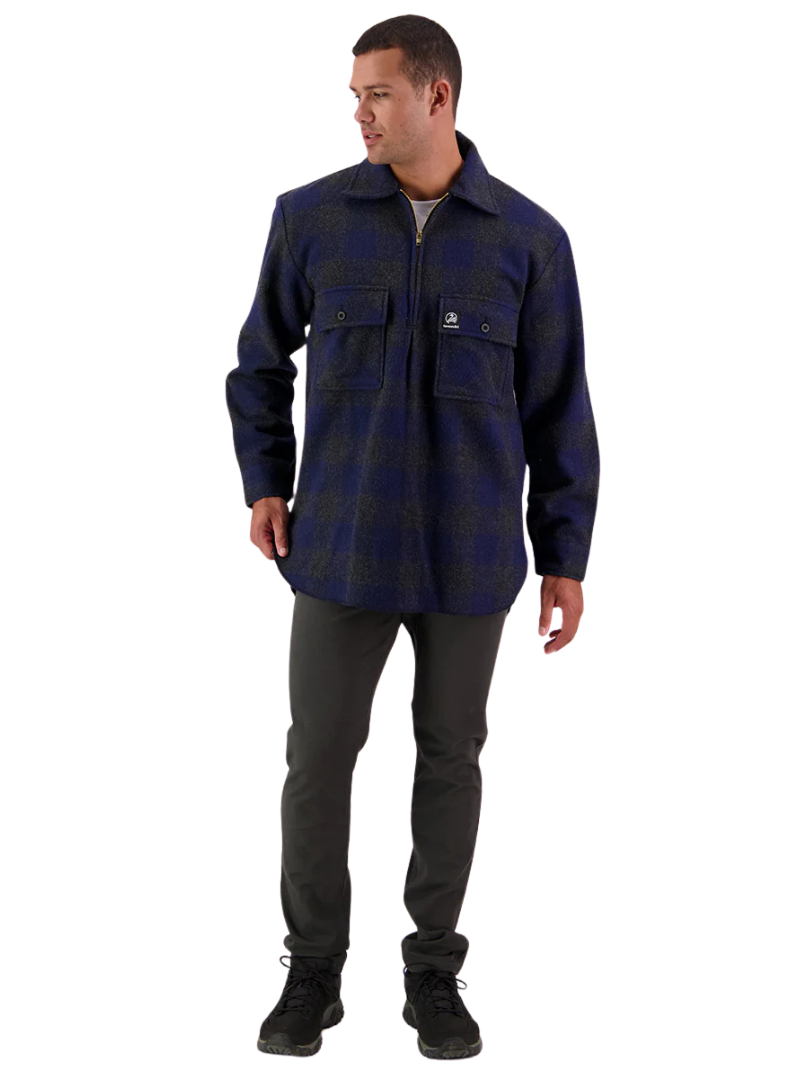 Swanndri Mens Ranger Bush L/S Shirt (SSD0107) Shadow/Navy Check