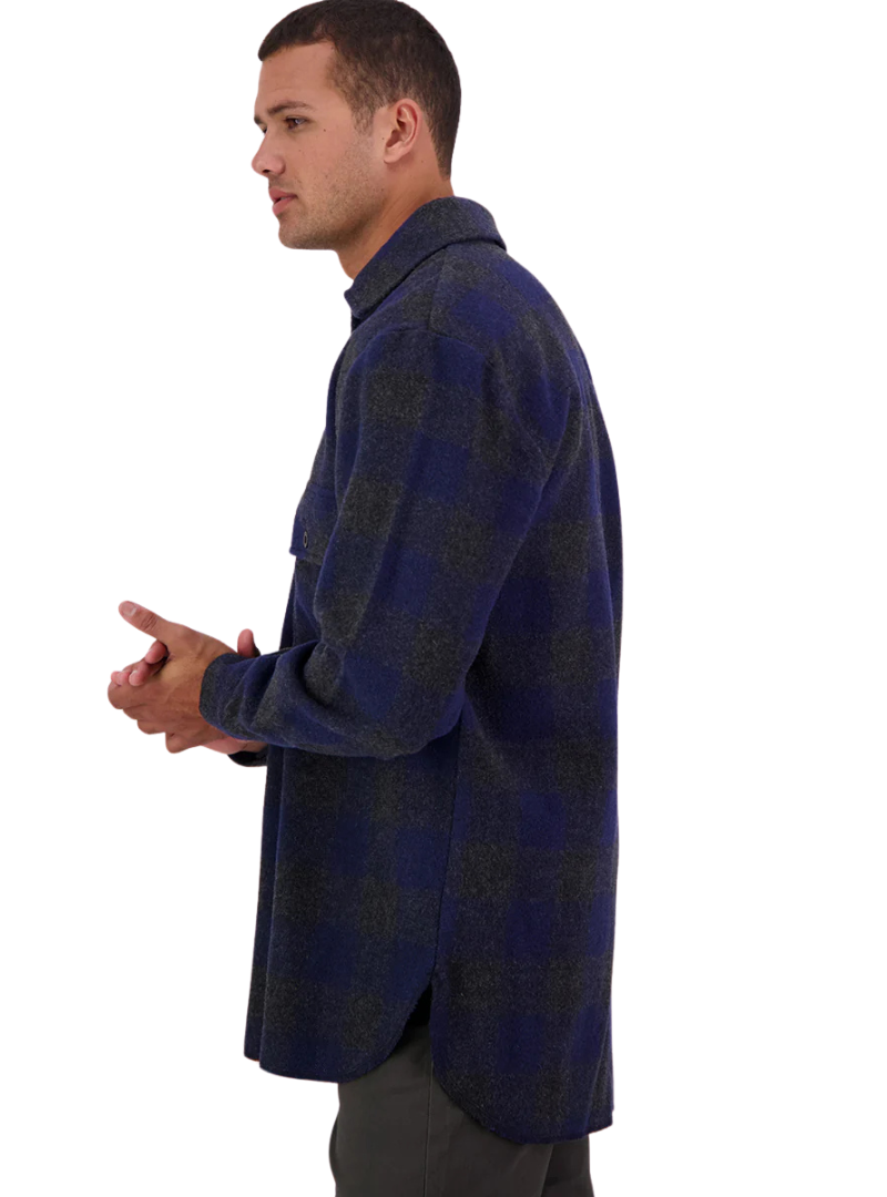 Swanndri Mens Ranger Bush L/S Shirt (SSD0107) Shadow/Navy Check
