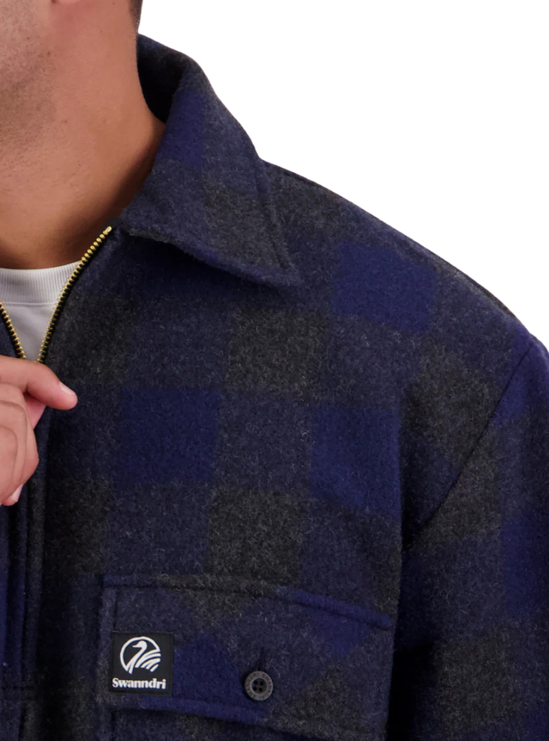 Swanndri Mens Ranger Bush L/S Shirt (SSD0107) Shadow/Navy Check