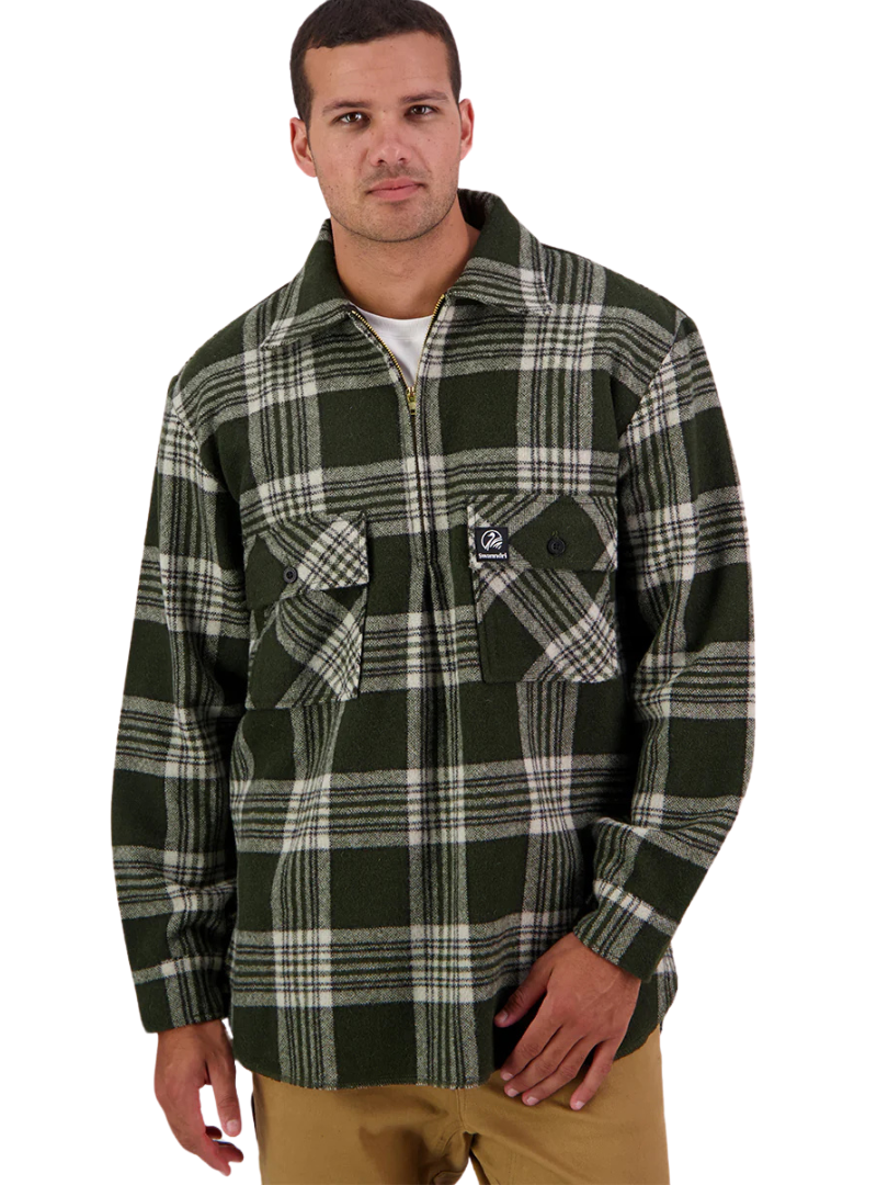 Swanndri Mens Ranger Bush L/S Shirt (SSD0107) Woodlands Check