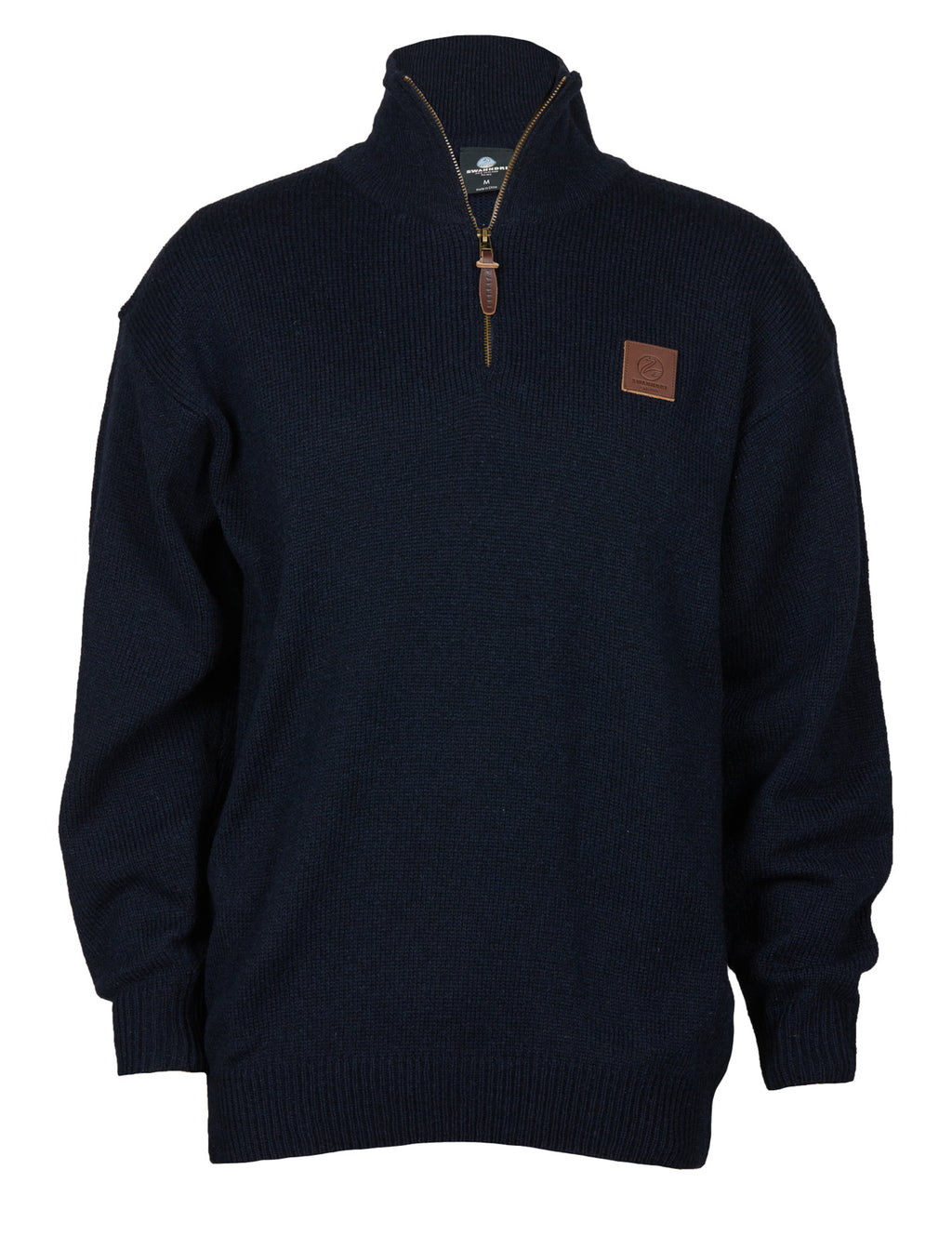 Swanndri Mens Mariner Zip Neck Sweater (SSD2446) Navy