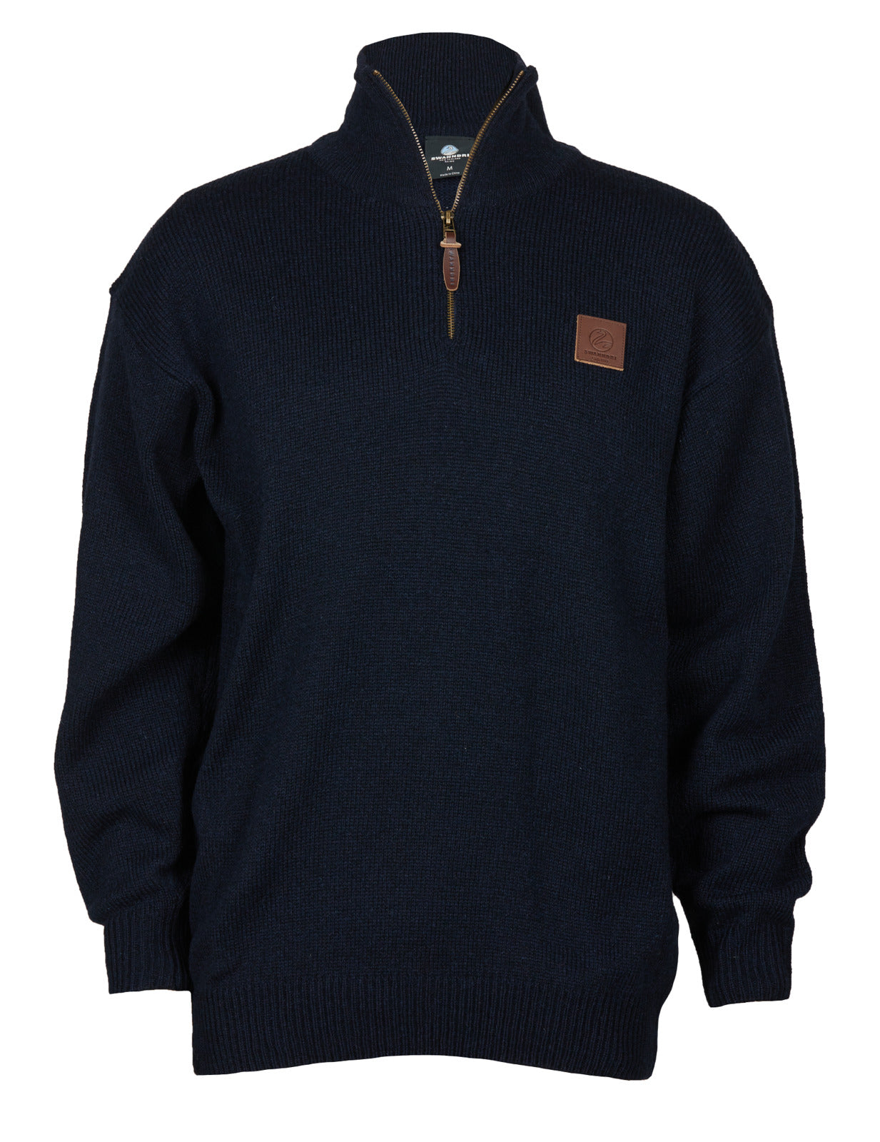 Swanndri Mens Mariner Zip Neck Sweater (SSD2446) Navy