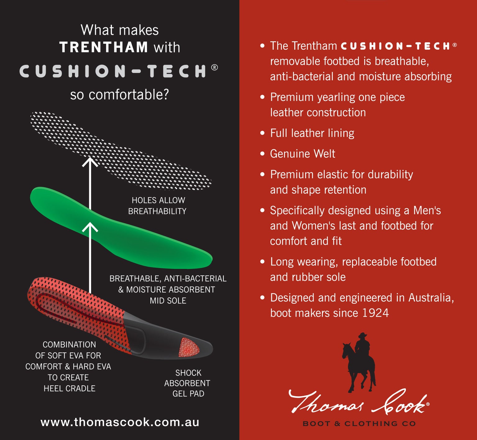 Thomas Cook Mens Trentham Cushion Tech Dress Boots (TCP18193) Black