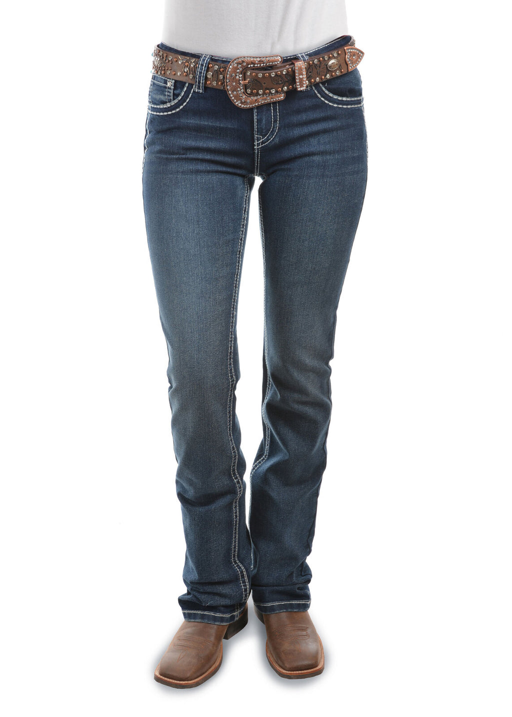 Pure Western Womens Dakota Relaxed Rider Jeans - 36 Leg (PCP2210129) Midnight