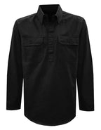 Thomas Cook Heavy Drill 1/2 Button L/S Shirt (TCP1120163) Black