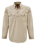 Thomas Cook Heavy Drill 1/2 Button L/S Shirt (TCP1120163) Bone